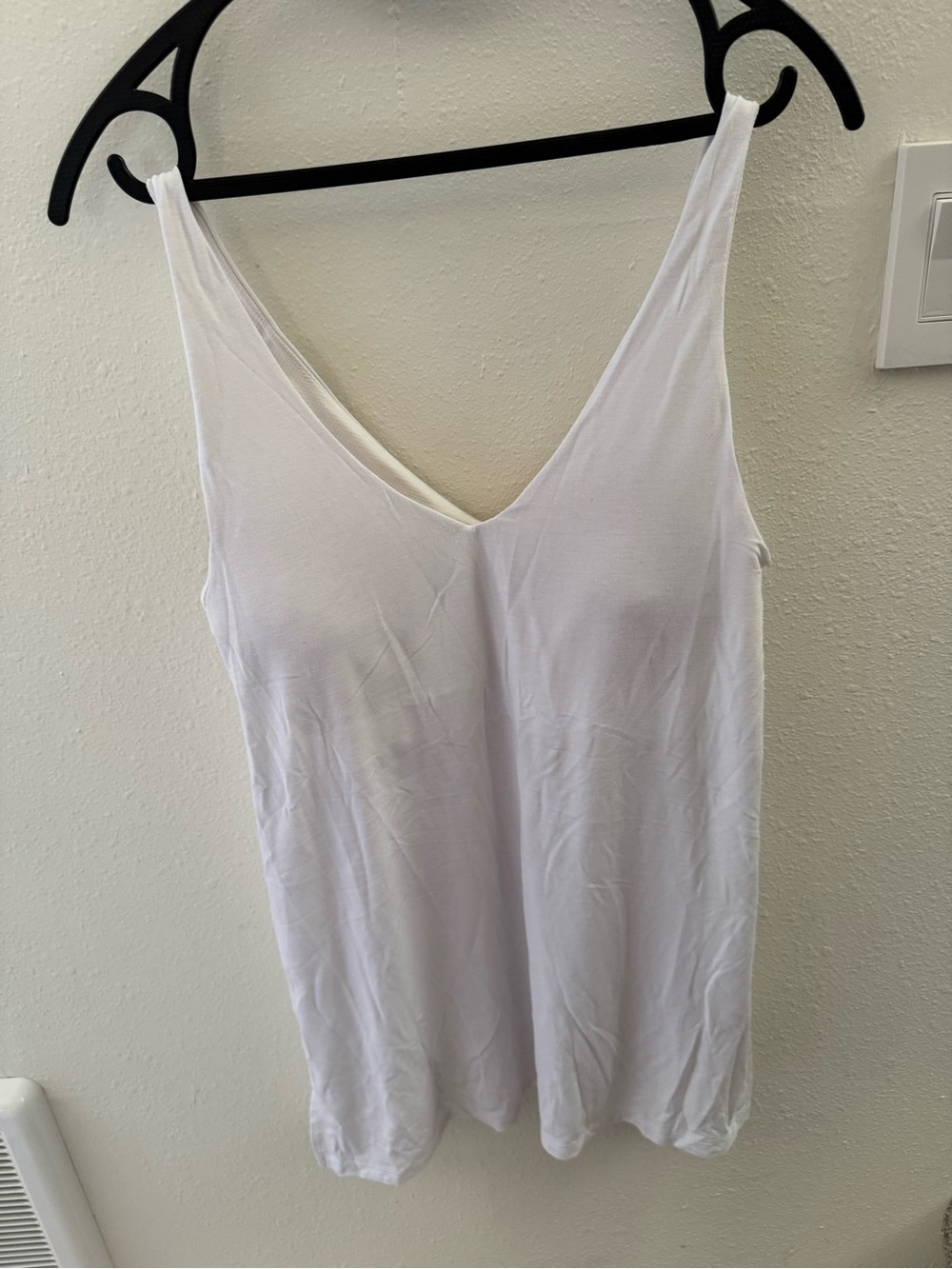 Athleta White Built-In Shelf Tank